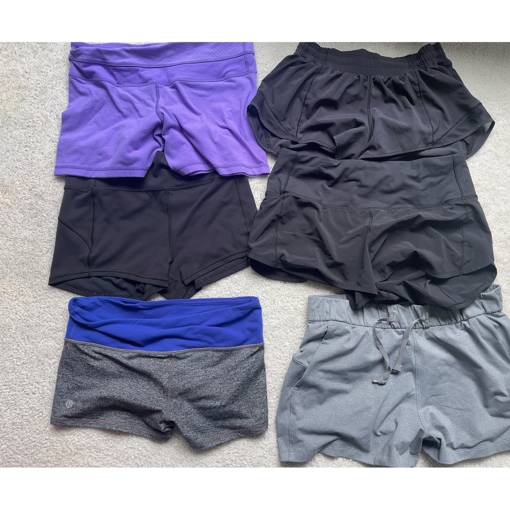 Lululemon Shorts Lot of 6 Women Size 8 Hotty Hot Speed Up On The Fly Run Bike